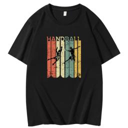 Camiseta grande de handebol para jogadores, dizendo handebol, camisetas retrô, streetwear, camisetas de algodão, roupas masculinas oversize, verão - Image 6