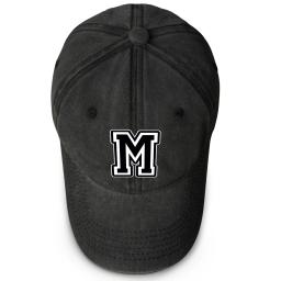 Personalizado 26 alfabeto A-Z chapéus para homens mulheres engraçado ajustável algodão clássico impressão carta inicial boné de beisebol angustiado - Image 2