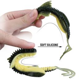 Sougayilang nova isca de pesca macia 2 pçs/lote com caudas longas silicone artificial macio isca de pesca gabarito wobbler worm swimbait - Image 5