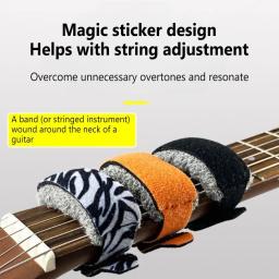 Ajustável guitarra corda ruído redutor, mudo amortecedor, Fretboard mudo envoltório para baixo elétrico, novo - Image 5
