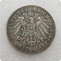 Moeda do Reich do Sonho Alemão, 3 MARCOS, 1920, Reich Alemão, Moeda RARA - Image 2