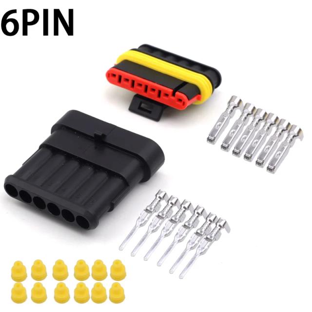 Conector Elétrico Automotivo Amp Super Seal Kit 2 Pinos À Prova D'água
