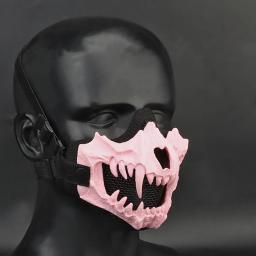Airsoft máscara tática, respirável aço malha máscara protetora para paintball, meia face, equipamentos de segurança ciclismo ao ar livre - Image 6