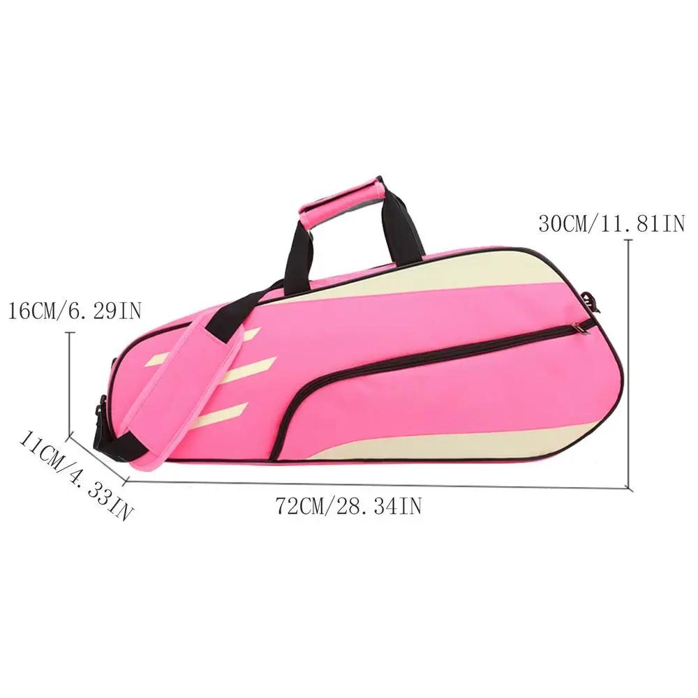 Impermeável Ombro Badminton Organizando Bolsa De Transporte, raquetes De Tênis Capa, mochila De Raquetebol, 3 Raquete - Image 1