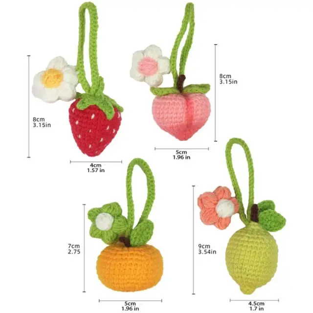 Kit de Tricô Crochet para Iniciantes e Adultos: Artesanato de Frutas com Instruções Passo a Passo