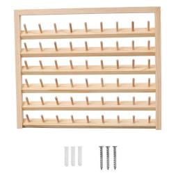 Caixa De Armazenamento De Linha De Costura De Madeira, Spool Yarn Holder, Home Bordado Folding Frame, Organizador de Rack de Tamanho Múltiplo - Image 6