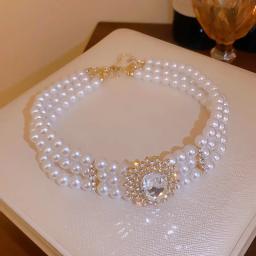 Gargantilha de pérolas frisadas para mulheres, strass cristal, oval, colares de várias camadas, encantos elegantes, joias nobres, temperamento - Image 5