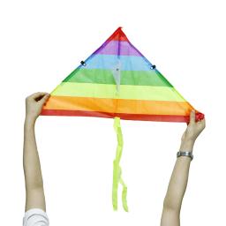 Arco-íris kite com 50m linha de pipa ao ar livre pipas crianças brinquedo criança presente jardim pano brinquedo para crianças brinquedo pipas & pipas acessórios - Image 5