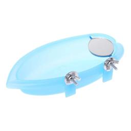 Pequeno Pássaro Banheira com Espelho, Papagaio Pet, Peônia, Vários Pássaro Suprimentos de Banho, Bird Birdbath Acessórios, 1 Pc - Image 5