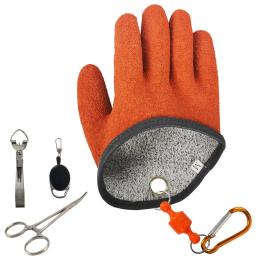 Impermeável Puncture Proof Luva de pesca, Professional Catch Fish Gloves, 4 ferramentas, fornecer boa proteção para suas palmas - Image 1