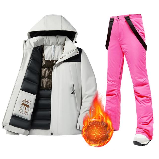 Conjunto de Esqui e Snowboard Feminino Impermeável e Térmico