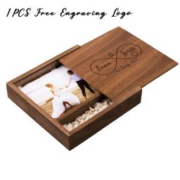 Caixa De Armazenamento Com Logotipo Personalizado Livre, Madeira De Maple, Fotografia, Presente De Casamento, Álbum De Fotos, Caixa De Jóias Decoração, Gravação Livre Nome, Casos De Madeira - Image 3