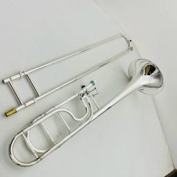 Trombone banhado a prata com acessórios de estojo, imagens reais, Jazz, Tenor, Bb, F, instrumentos musicais profissionais, 42GO - Image 2