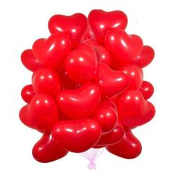 Balões vermelhos do látex do coração do amor, decoração do casamento, balão do hélio, presentes do dia dos namorados, festa de aniversário, 10 ", 50pcs - Image 1