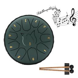 Aço Rain Drum para Outside Garden, bateria etérea, mão Pan Drum, baqueta, percussão instrumento musical, pandeiro, 6 Polegada, 11 Tone - Image 2