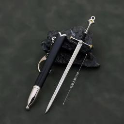 Aragorn Narthil Espada Chaveiros, LOTR Anduril, Arma Medieval, Katana de Metal, Espada Samurai, Enfeites Brinquedos Coleções, 12cm - Image 2