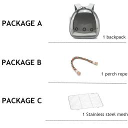 Novo portador de pássaros pequeno saco de viagem para animais de estimação para papagaio pequeno leve portátil mochila planador de açúcar gaiola de hamster 12.6 polegada de altura - Image 6