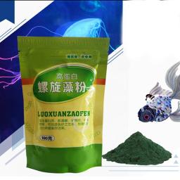 Frasco de Spirulina para Alimentos para Peixes, Camarão Ornamental, Algas Abertas, Nutrição Oceano Saudável, 100g, 50g - Image 3