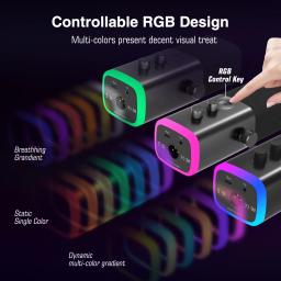 Fifine-usb/xlr microfone dinâmico com controle rgb/fone de ouvido/mudo, para pc, gravação de jogos, streaming, game-am8 - Image 5