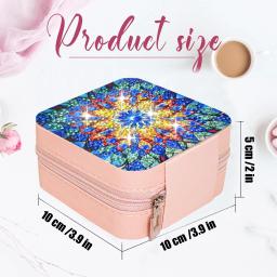 Caixa de jóias portátil para adultos Mandala Diamond Art Kits de armazenamento de pintura 1pc por conjunto - Image 2