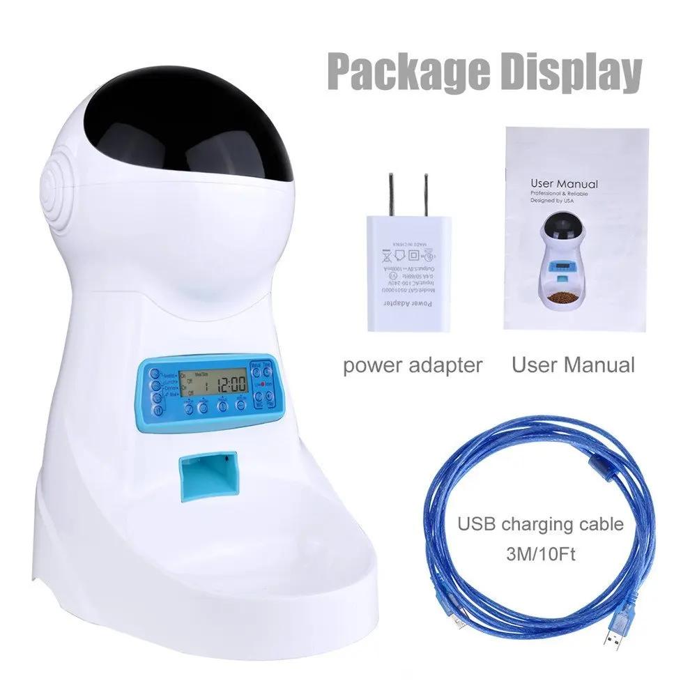 Iseebiz 3l alimentador automático para animais de estimação dispensador de comida inteligente para gatos cães temporizador tigela auto gato do cão suprimentos alimentação para animais de estimação registro voz - Image 1