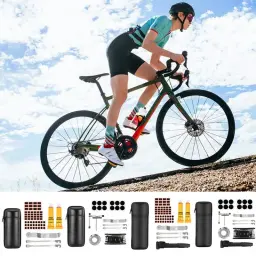 Kit de reparo de bicicleta kit de remendo de pneu acessórios de bicicleta kit de remendo de pneu manutenção básica kit de ferramentas de bicicleta para bicicletas de montanha de estrada - Image 3