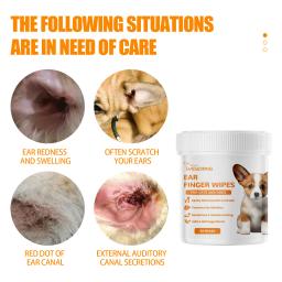 Toalhetes portáteis de limpeza úmida para animais de estimação, lágrima, cera, removedor de mancha, toalhas de limpeza, alívio de coceira de gatos, limpador Ditr - Image 4