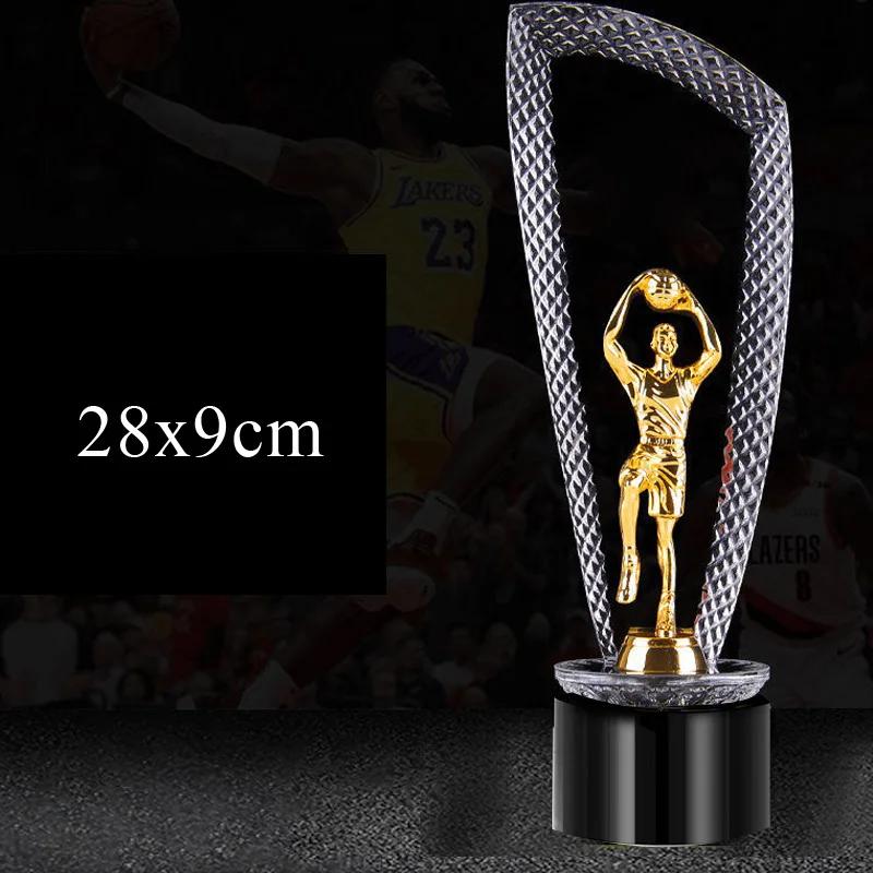 Troféu De Cristal Personalizado Troféu De Basquete De Futebol Badminton, Tênis De Mesa, Golfe, Bicicleta, Mergulho, Metal, Troféu De Honra - Image 1