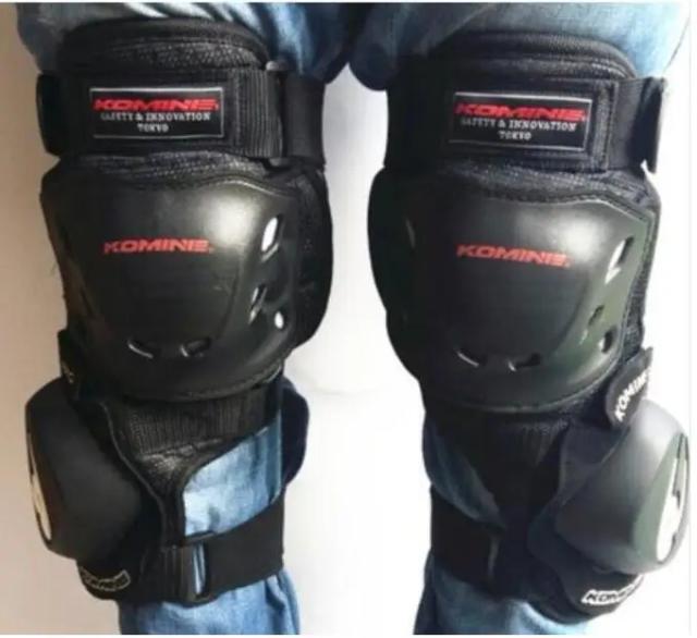 KOMINE Equipamento de Motocicleta à Prova de Choque com Joelho Dobrável e Slider Profissional para Corrida em Estrada - Envio Rápido YJF