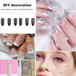 Prego arte strass kit 2400 pçs prego gemas ab flatback strass pedras preciosas, 6 tamanhos (1.5-4.5mm) pedras preciosas do prego cristal - Image 2