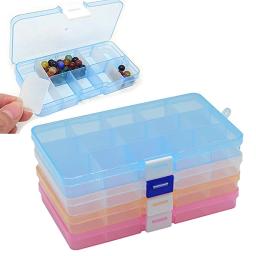 Caixas De Armazenamento De Jóias, Embalagem Ajustável, Transparente Ferramenta Caso Artesanato, Strass Organizador, Display Containers, Plástico - Image 1