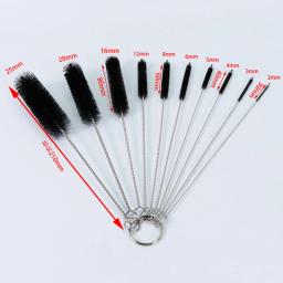 Escovas De Limpeza De Tubo De Vidro De Palha De Nylon Escova De Limpeza De Aço Inoxidável Escova De Garrafa De Tanque De Peixes Ferramentas De Limpeza Doméstica 10Pcs por Conjunto - Image 3