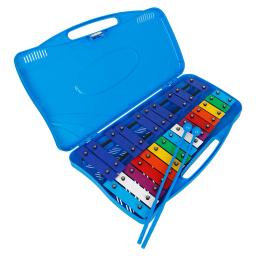 Youzi glockenspiel xilofone 25 notas teclas de metal coloridas xilofone crianças instrumento musical de percussão com estojo de transporte 2 vara - Image 3