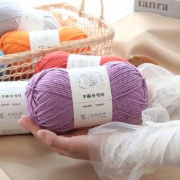 100g fio para tricô crochê algodão fios diy de costura bebê arte da parede tricot algodão bolas - Image 5