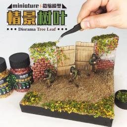 Kit de modelo de resina de folha de árvore em miniatura, 33ml, micro folhas de paisagem, acessórios de diorama estático para fazer modelo de cena diy - Image 3