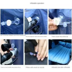 Cama de ar dupla para uso doméstico, Dobrável espessada, Colchão inflável conveniente, Descanso para carro, SUV, Viagem, Airbed, Ao ar livre - Image 5
