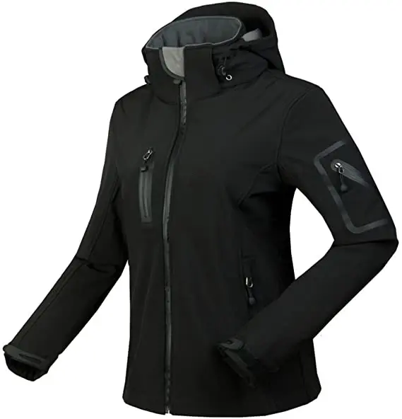 Casaco Térmico Softshell à Prova de Vento para Mulheres - Ideal para Viagens, Esportes ao Ar Livre e Atividades como Trekking, Caminhadas e Corrida