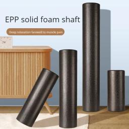 Espuma Eixo EPP Sólidos Yoga Pólo Fitness Muscular Relaxamento Rolo de Massagem Stick Rolo Preto Brilhante (30*15cm) - Image 2
