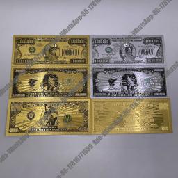Nota plástica do ouro 24k para a coleção e a cédula comemorativa, conta americana, terno do dólar, vários valores da cara, novo - Image 4