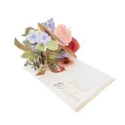 3D Pop-up Cartões Set, Flor romântica, Melhor Desejo Cartão, Cartão postal, Festa de aniversário, Casamento, Presentes criativos da menina, Novo - Image 5