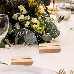 Acrílico Claro Titulares De Cartão De Lugar De Mesa, números De Sinal De Mesa De Casamento, Quadro De Exibição De Menu, Festa De Banquete, Atacado, 1 Conjunto - Image 5