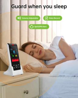 HealthTree médico handheld oxímetro de pulso portátil recarregável oxigênio no sangue monitor freqüência cardíaca para adultos crianças recém-nascidos - Image 3