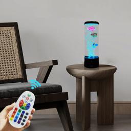 Levou lâmpada de peixe com controle remoto, mudando a cor, luz decorativa, aquário, presente de aniversário para crianças, usb - Image 5