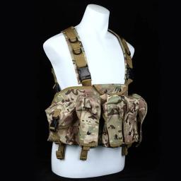 Equipamento de peito colete tático ao ar livre airsoft paintball caça colete masculino tático peito bolsa equipamento do exército militar - Image 5