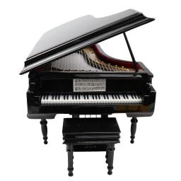 LOOK Mini Piano Miniatura Piano de cauda Modelo, Réplica Montagem, Coleção de Instrumentos, Ornamentos Decorativos, Display sem Som - Image 2