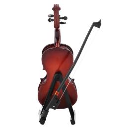 Réplica Miniatura De Madeira Do Violoncelo Com Caso, Presentes Musicais, Modelo Do Instrumento, Ornamentos, 5,5" - Image 6