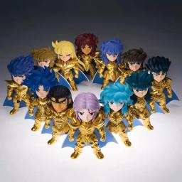 10cm saint seiya anime figura mito pano leo aiólia aquário camus câncer deathmask cavaleiro do zodíaco dourado bonecas japonesas hobbies - Image 1