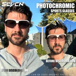 Scvcn óculos fotocromáticos para ciclismo, masculino, mtb, ciclismo, mulheres, bicicleta de estrada, uv400, esportes ao ar livre, corrida - Image 2