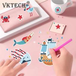 Pintura diamante adesivos para crianças, Cartoon Animal Art Set, DIY Gift, iniciantes, mosaico adesivos, kits de números, artesanato para criança, 2pcs - Image 4