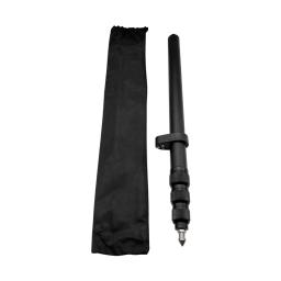 Fibra de carbono portátil 4 seções Pólo telescópico, Haste de mapeamento, Liga de alumínio preta, Prisma GPS, Novo comprimento 52-150cm - Image 1
